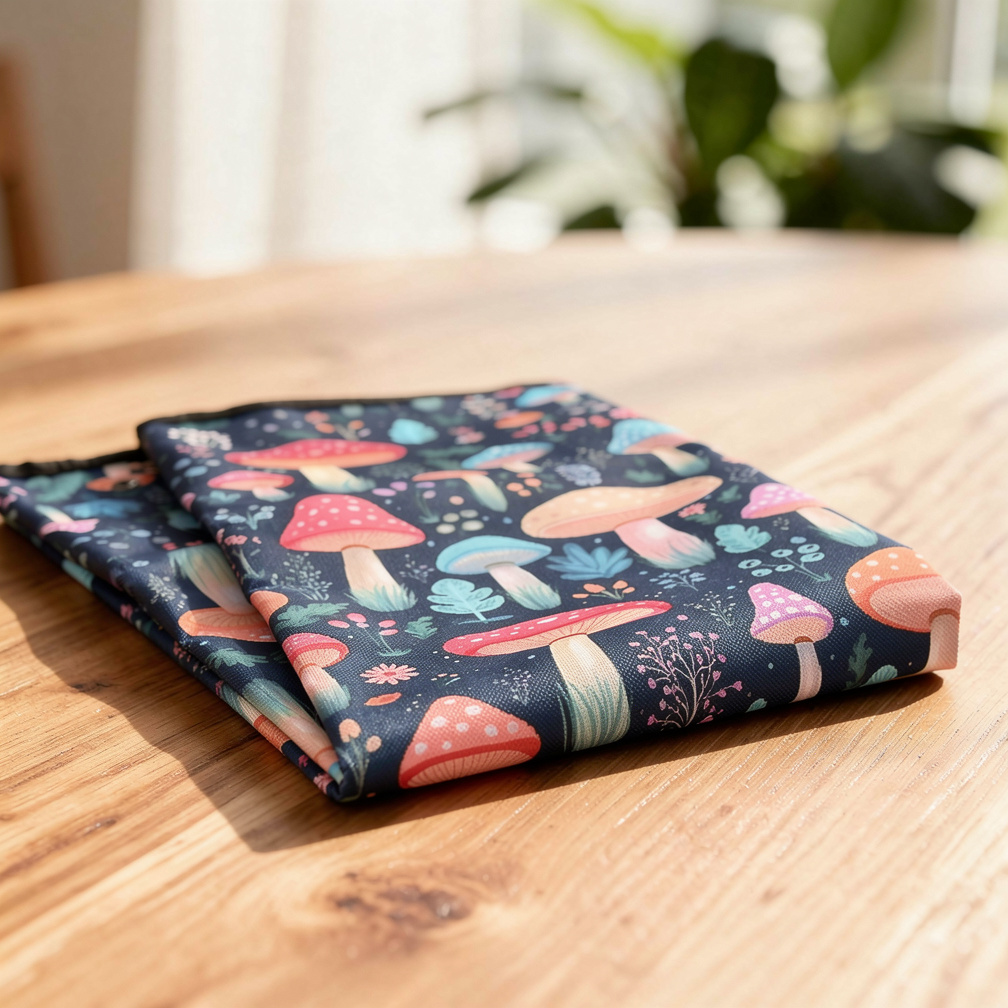 The mat folded for storage