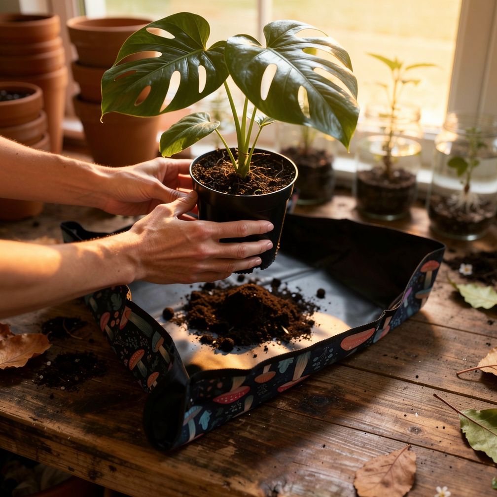 How to Repot Plants Without Making a Mess